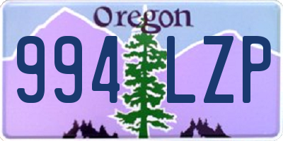 OR license plate 994LZP