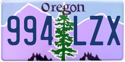 OR license plate 994LZX