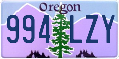 OR license plate 994LZY