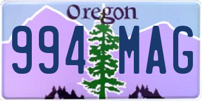 OR license plate 994MAG