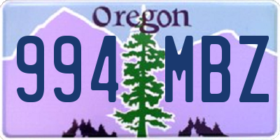 OR license plate 994MBZ