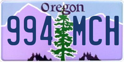 OR license plate 994MCH