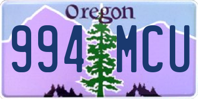 OR license plate 994MCU