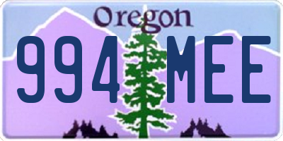 OR license plate 994MEE