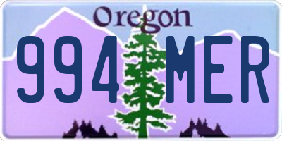 OR license plate 994MER