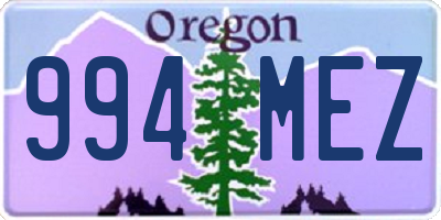 OR license plate 994MEZ