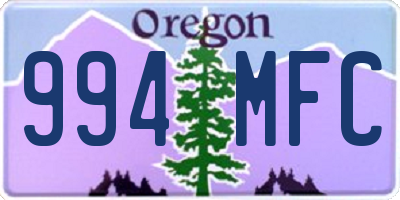 OR license plate 994MFC