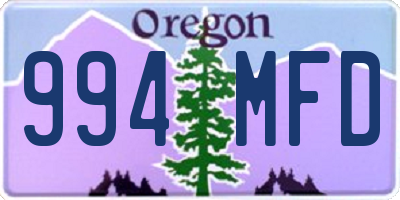 OR license plate 994MFD