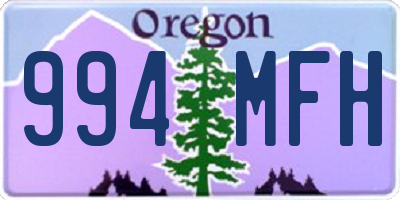 OR license plate 994MFH