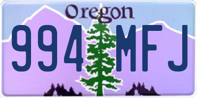 OR license plate 994MFJ