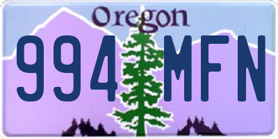 OR license plate 994MFN