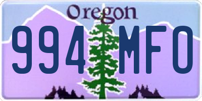 OR license plate 994MFO