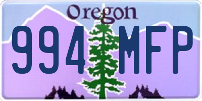 OR license plate 994MFP