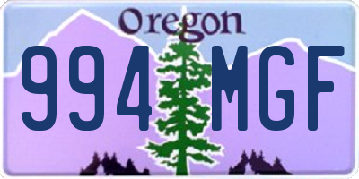 OR license plate 994MGF