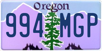 OR license plate 994MGP