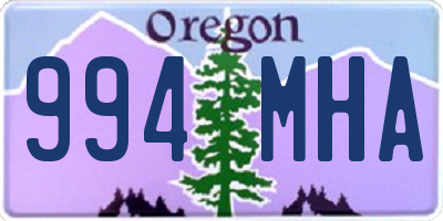 OR license plate 994MHA