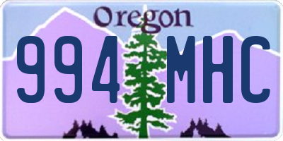 OR license plate 994MHC