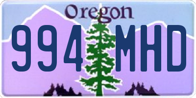 OR license plate 994MHD