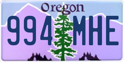 OR license plate 994MHE