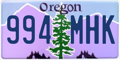 OR license plate 994MHK