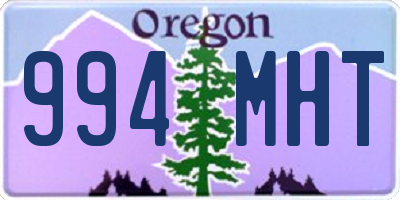 OR license plate 994MHT