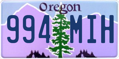 OR license plate 994MIH