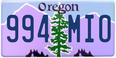 OR license plate 994MIO