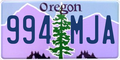 OR license plate 994MJA