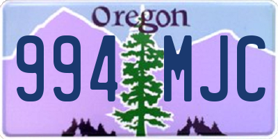 OR license plate 994MJC