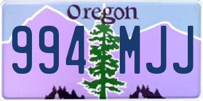 OR license plate 994MJJ