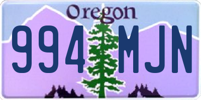 OR license plate 994MJN