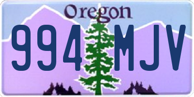 OR license plate 994MJV