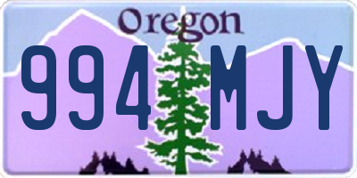 OR license plate 994MJY