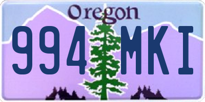 OR license plate 994MKI