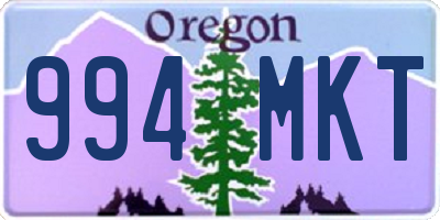 OR license plate 994MKT