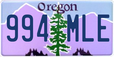 OR license plate 994MLE