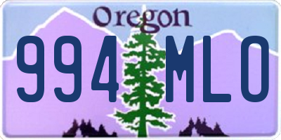 OR license plate 994MLO