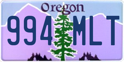 OR license plate 994MLT