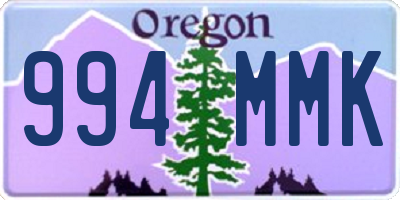 OR license plate 994MMK