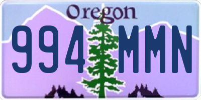 OR license plate 994MMN