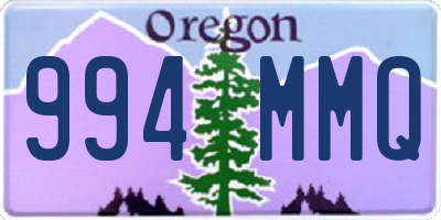 OR license plate 994MMQ