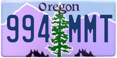 OR license plate 994MMT