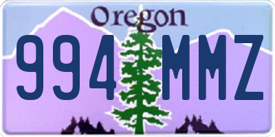 OR license plate 994MMZ