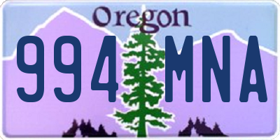 OR license plate 994MNA