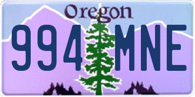 OR license plate 994MNE