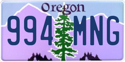 OR license plate 994MNG