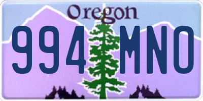 OR license plate 994MNO