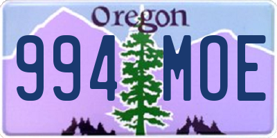 OR license plate 994MOE