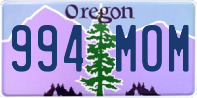 OR license plate 994MOM