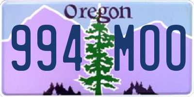 OR license plate 994MOO